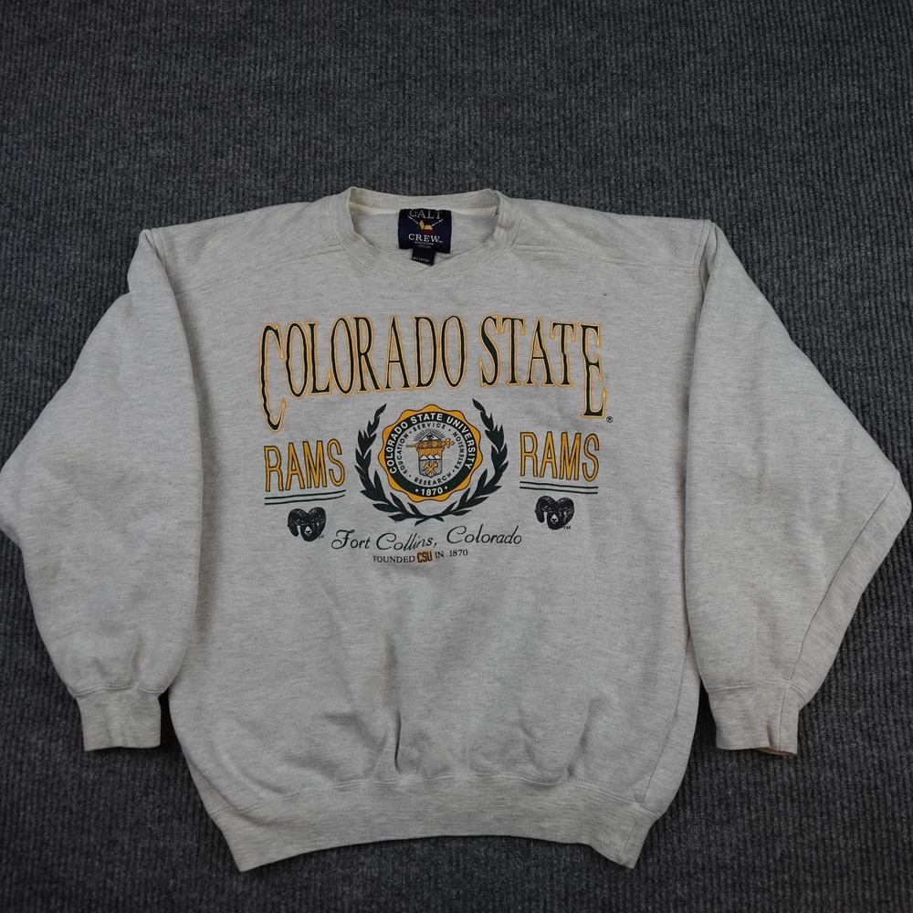 Vintage Colorado State Rams Sweatshirt Mens Medium Gray NCAA Galt Crew 90s